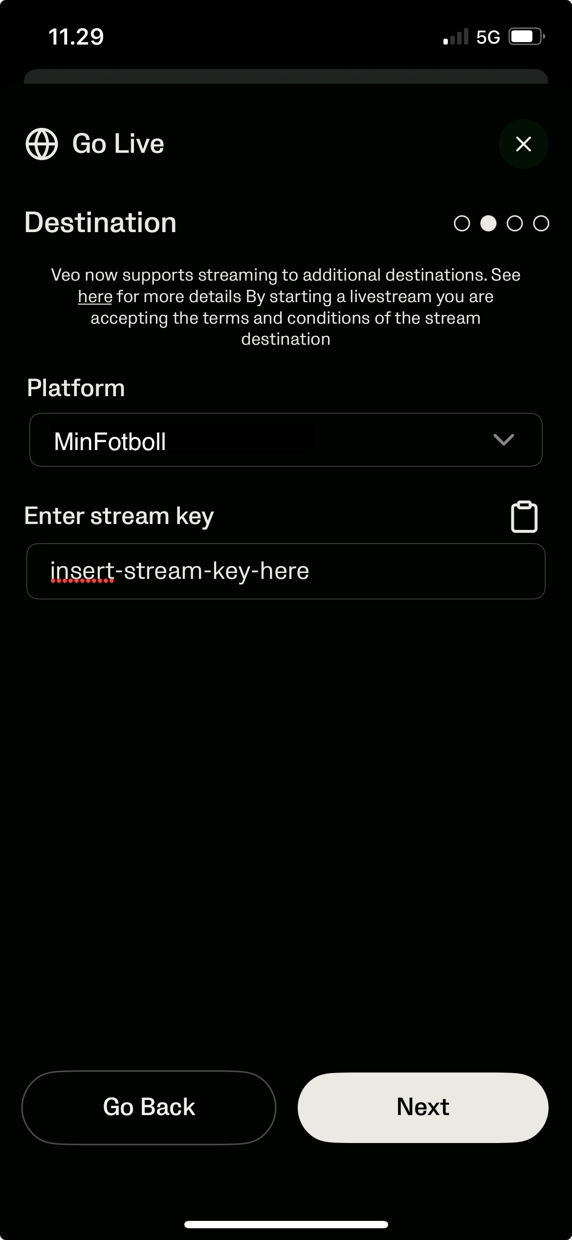 insert stream key minfotboll.jpeg