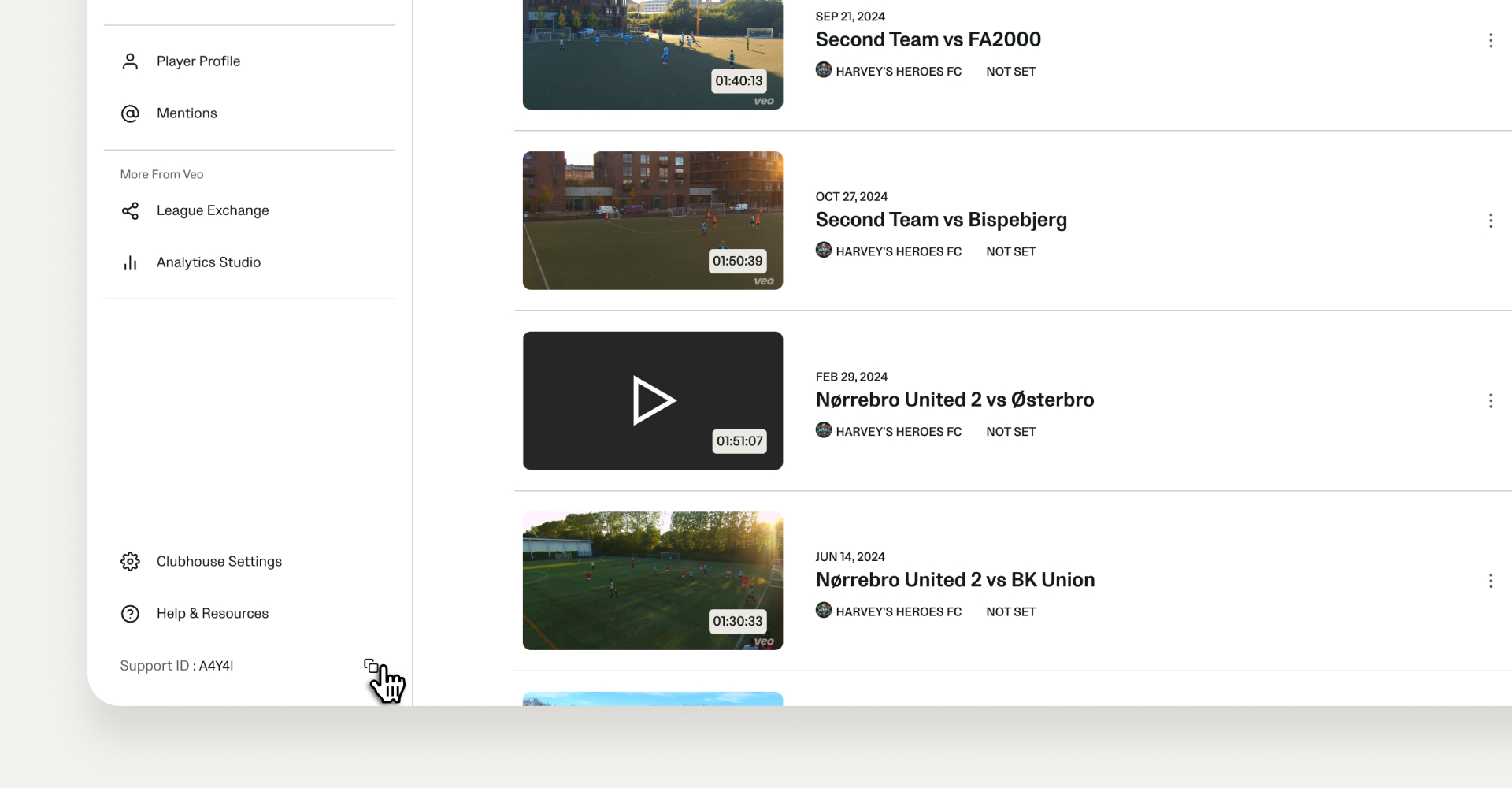 Support ID homepage