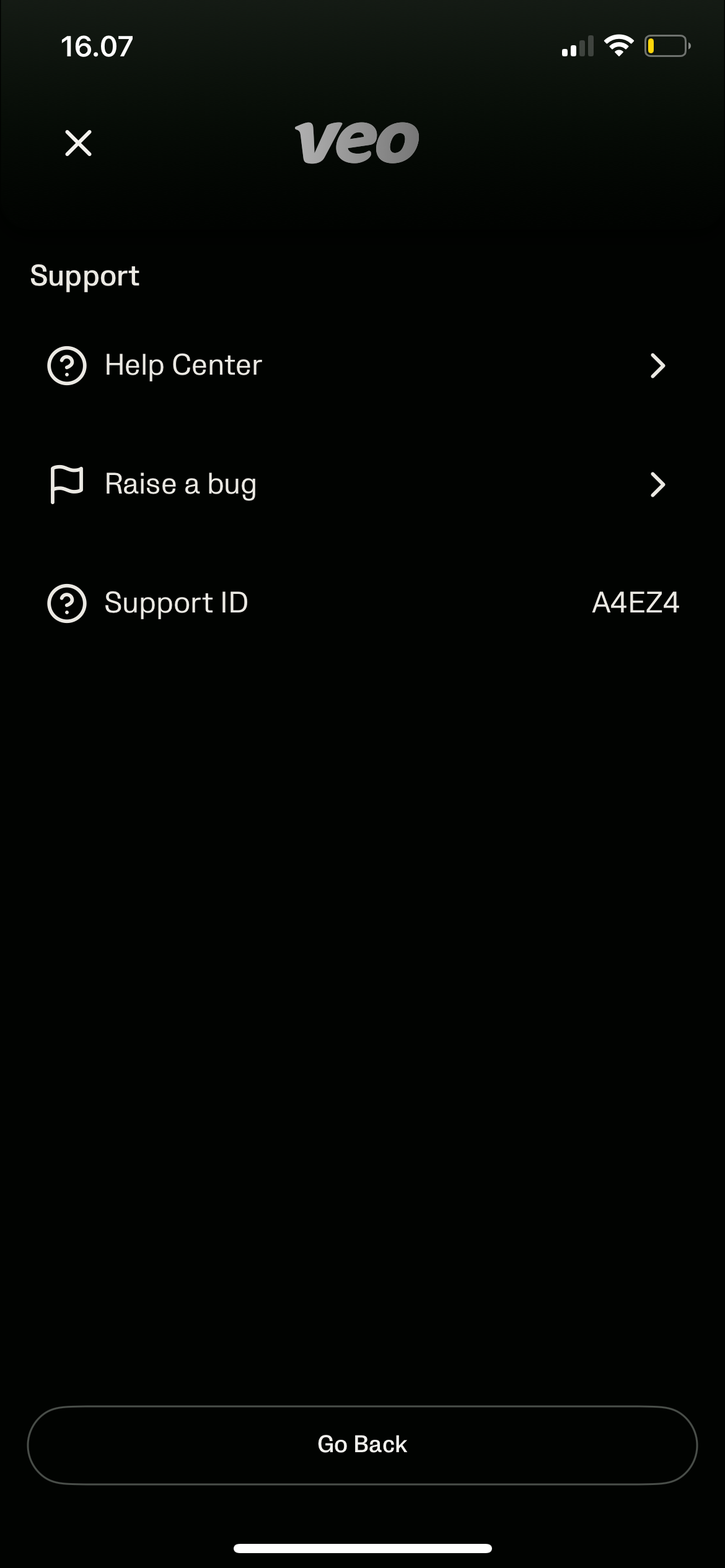 Support ID in app