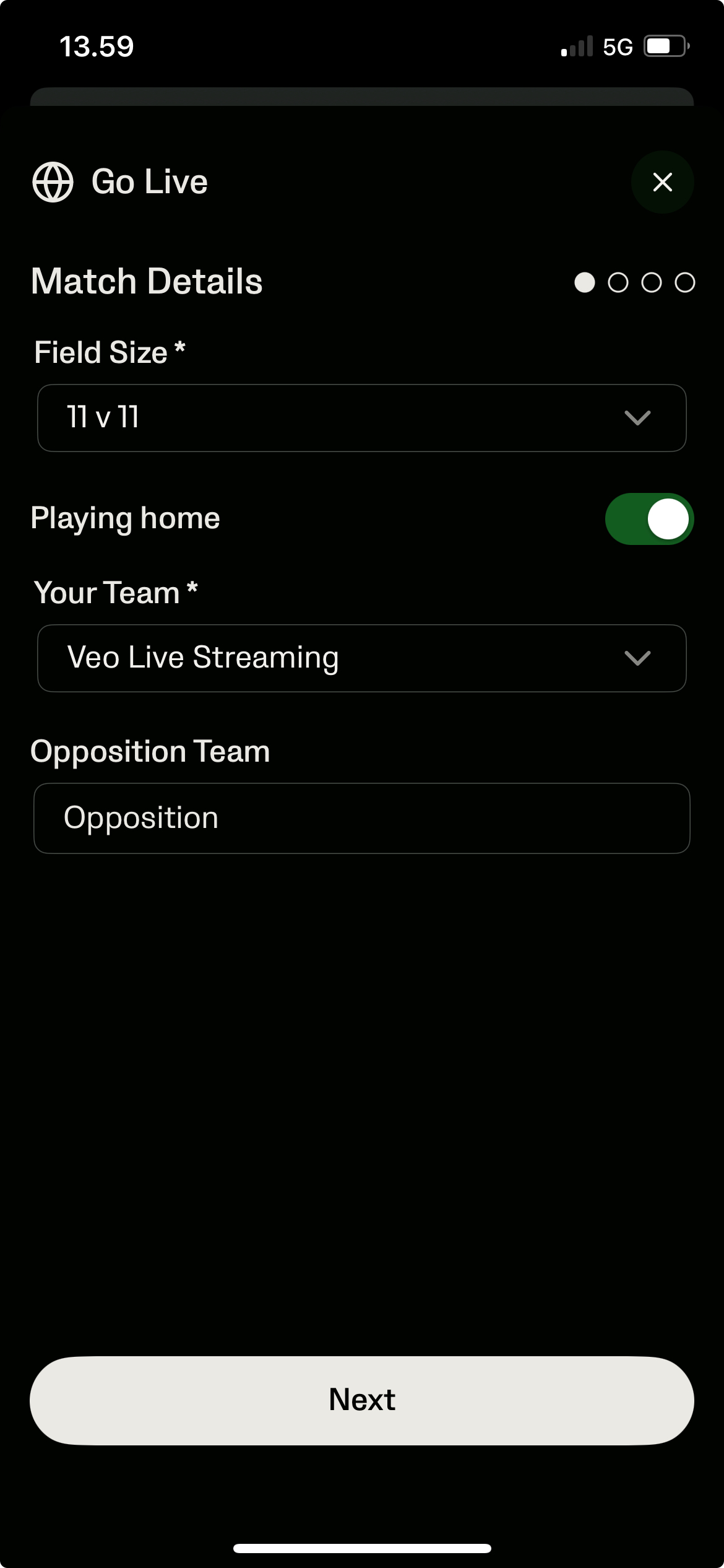 Enter Match Details
