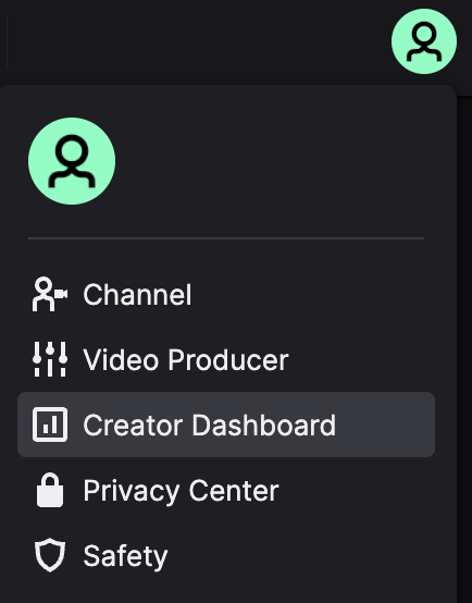 Creator Dashboard on Twitch