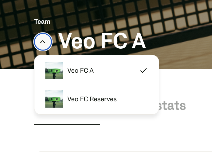 Cambia le squadre in Analytics Studio