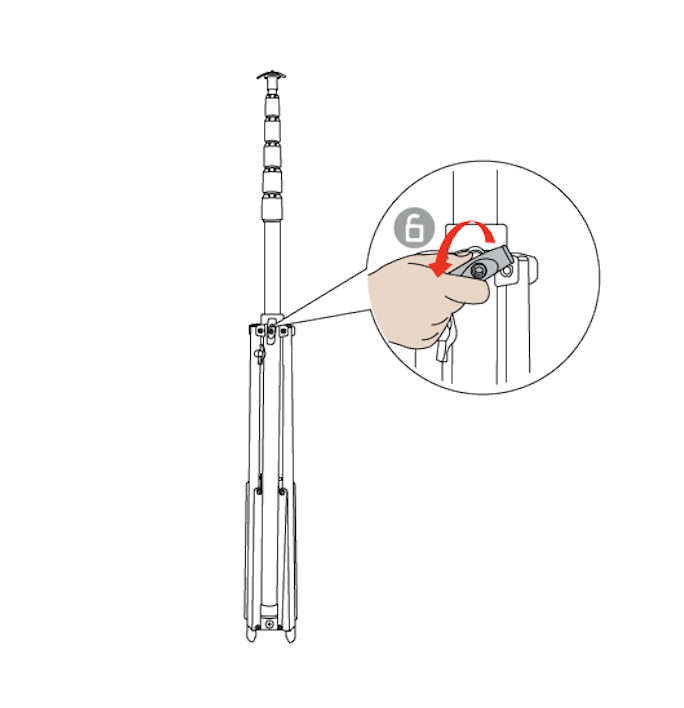 Loosen central locking knob