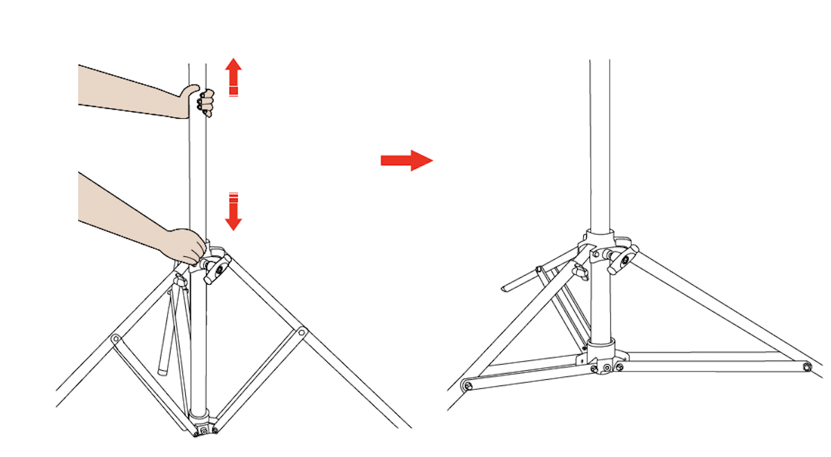 Press down upper bracket