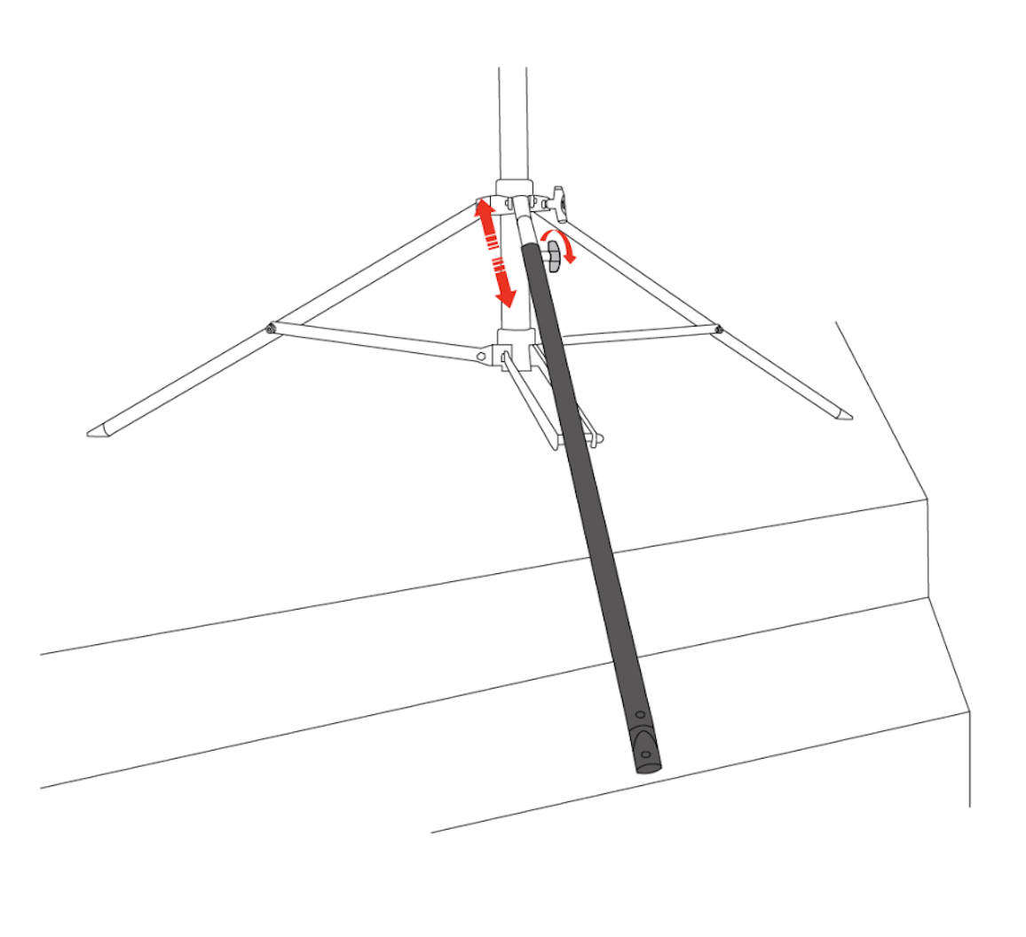 Leveling leg