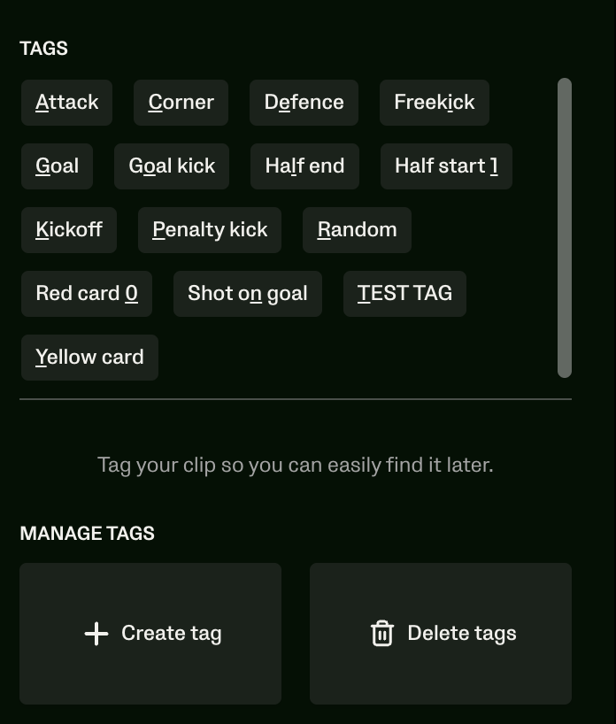 Select a tag