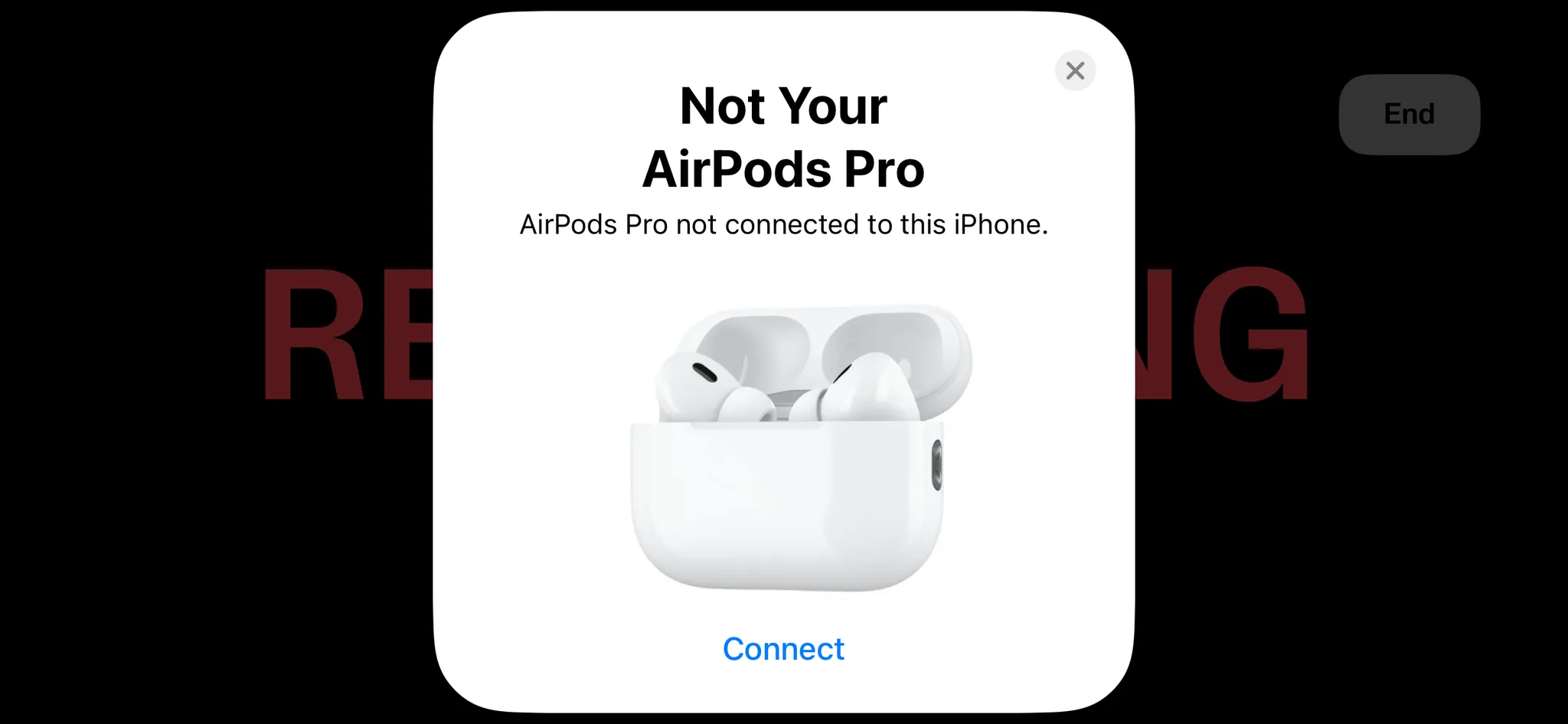 Someone else's AirPods pop-up on the screen.webp
