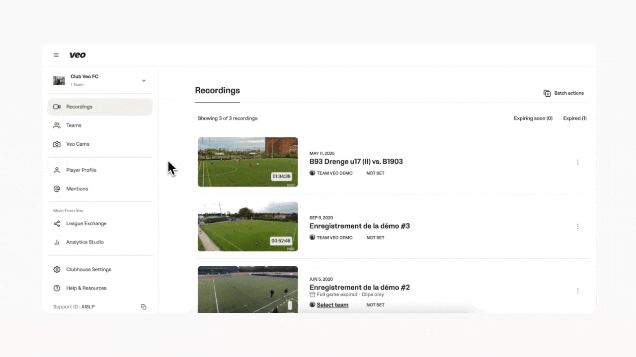 finding the support id in the clubhouse settings page.gif
